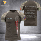 US-Gun Control Customized 3D PRINTED SHIRT