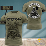 french VETERAN CUSTOMIZE T SHIRT 3D PRINTED MAP