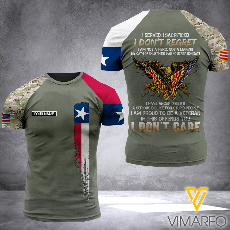 Texas Camo Customized 3D PRINTED SHIRT