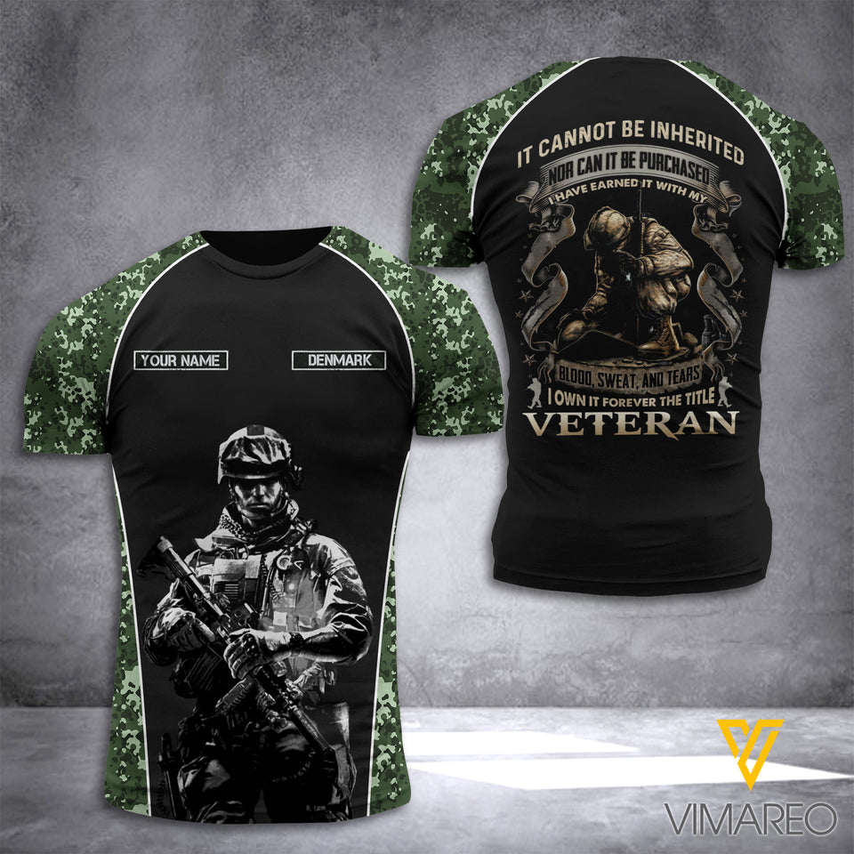 KHMD DENMARK VETERAN CAMO CUSTOMIZE T SHIRT 3D PRINTED