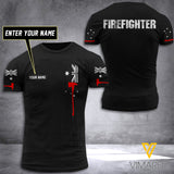 Customized Australia Firefighter 3D Printed Shirt