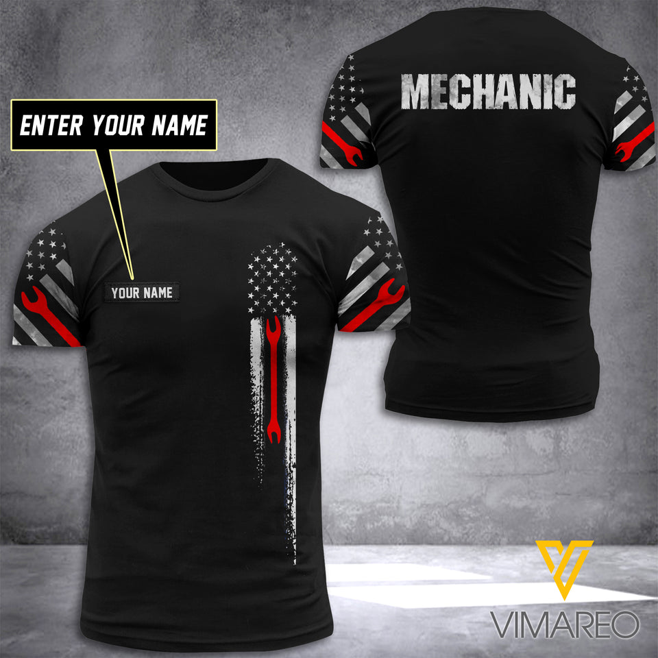 Customized Mechanic 3D Printed Shirt
