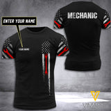 Customized Mechanic 3D Printed Shirt