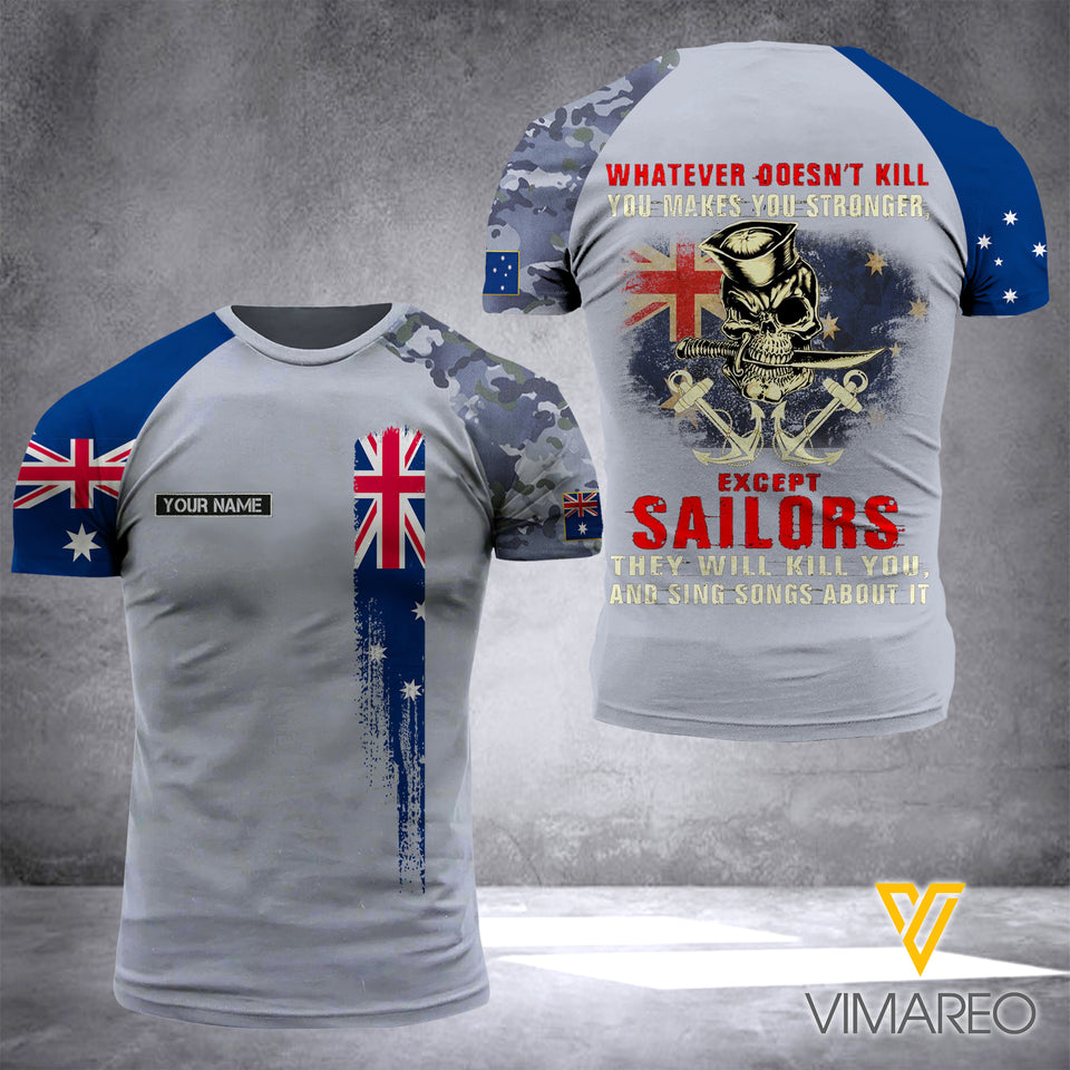 Customized Australian Navy 3D Printed Combat Shirt EZD010621