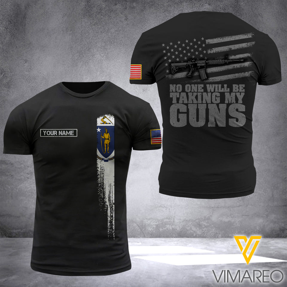 Customized Massachusetts Flag 3D PRINTED SHIRT 1604NGBD