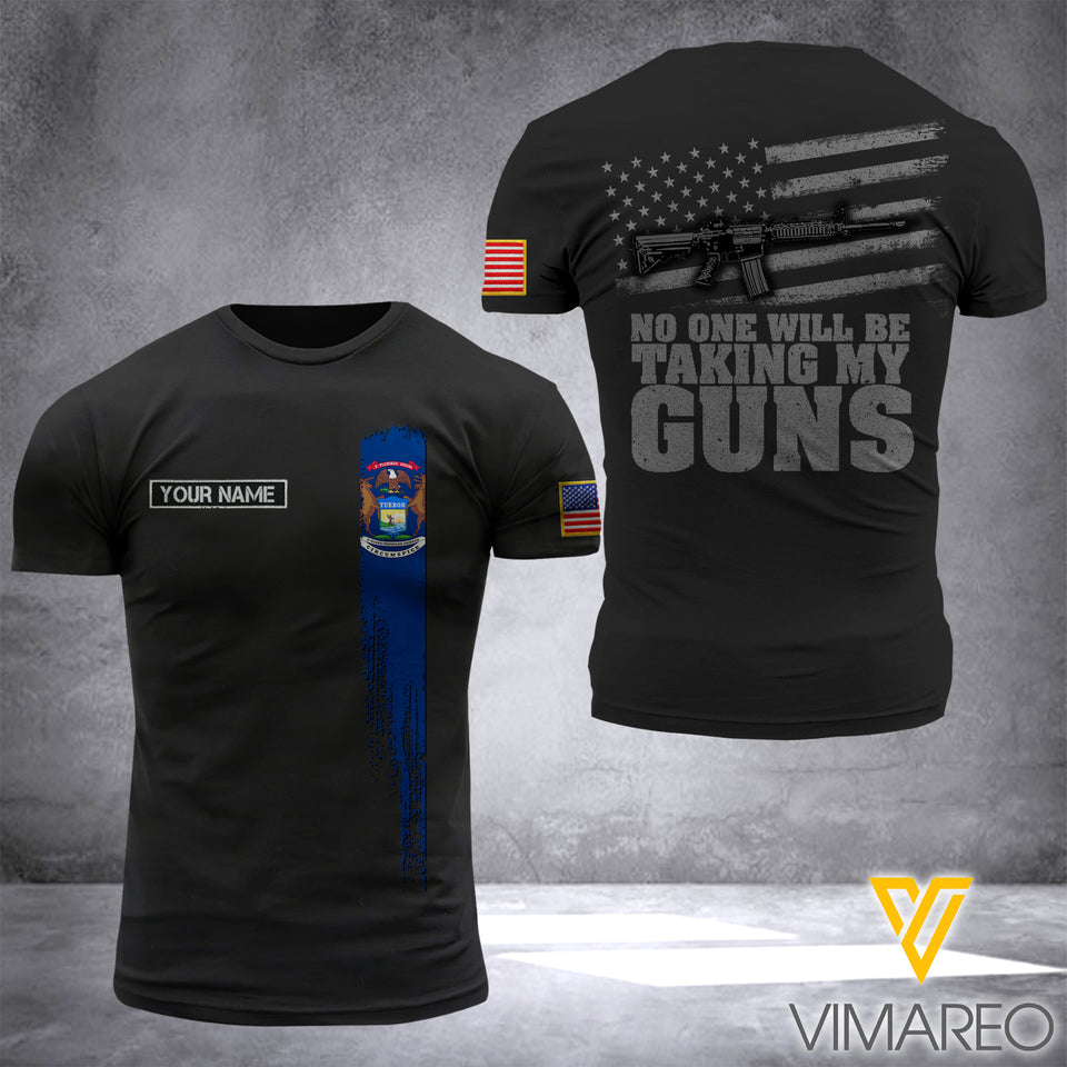 Customized Michigan Flag 3D PRINTED SHIRT 1604NGBD