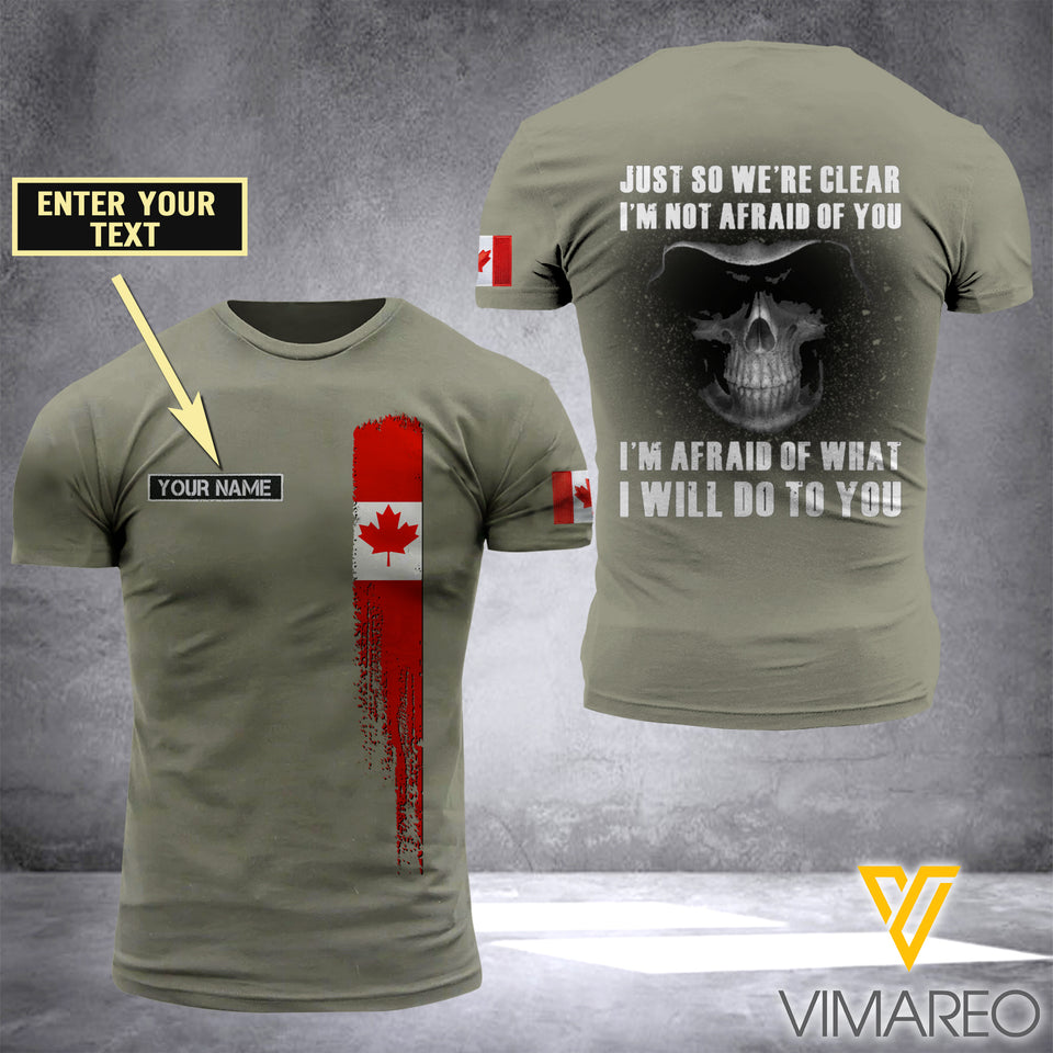 PHN Personalized Canadian Army 3D Printed T-Shirt APR-MD07