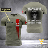 PHN Personalized Canadian Army 3D Printed T-Shirt APR-MD07