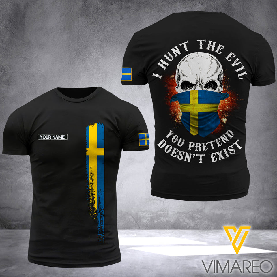 sweden SOLDIER CUSTOMIZE T SHIRT 3D PRINTED TMTL HUNT THE EVIL