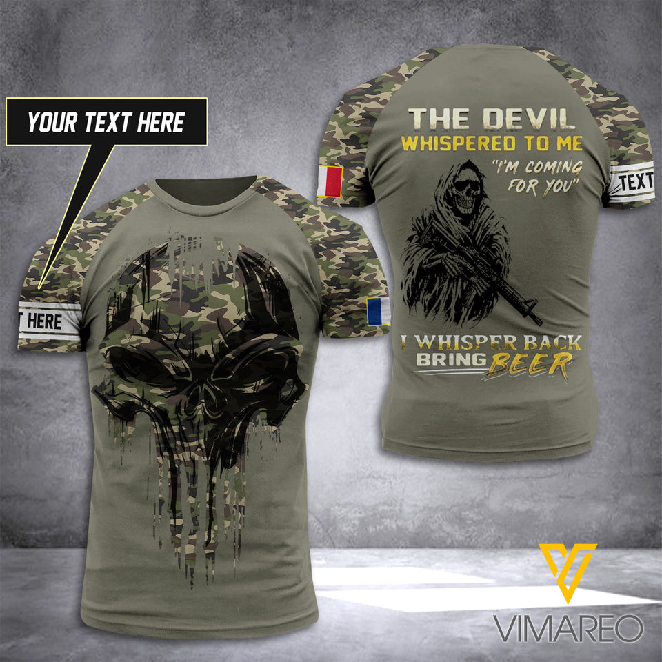 Customized French Soldier 3D Printed Combat Shirt EZD030621