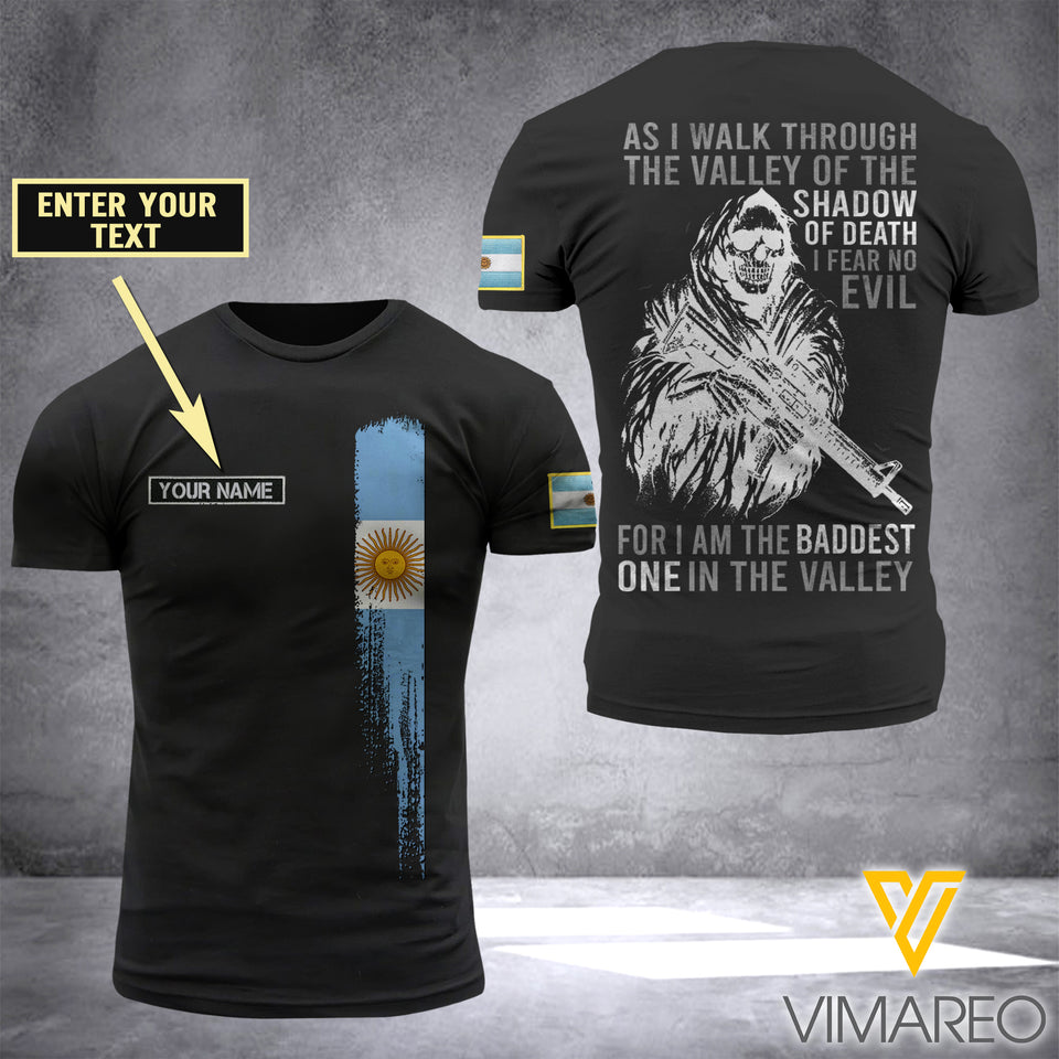 Customized Argentina Soldier 3D Printed Shirt EZD074