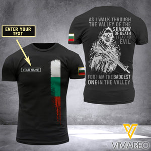 Customized Bulgaria Soldier 3D Printed Shirt EZD074