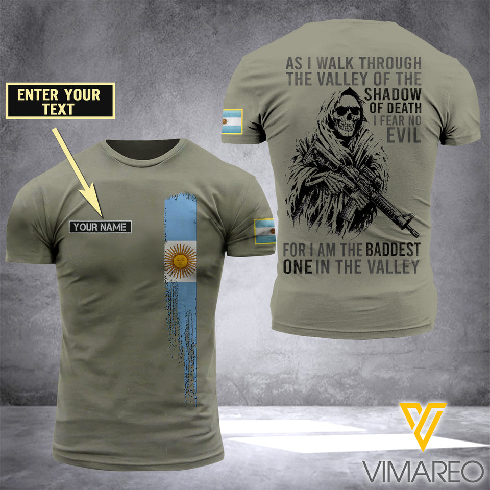 Customized Argentina Soldier 3D Printed Shirt EZD074