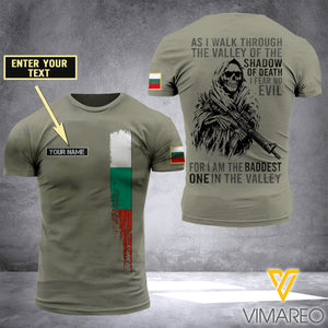 Customized Bulgaria Soldier 3D Printed Shirt EZD074