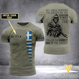 Customized Greece Soldier 3D Printed Shirt EZD074