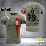 Customized Swiss Soldier 3D Printed Shirt EZD074