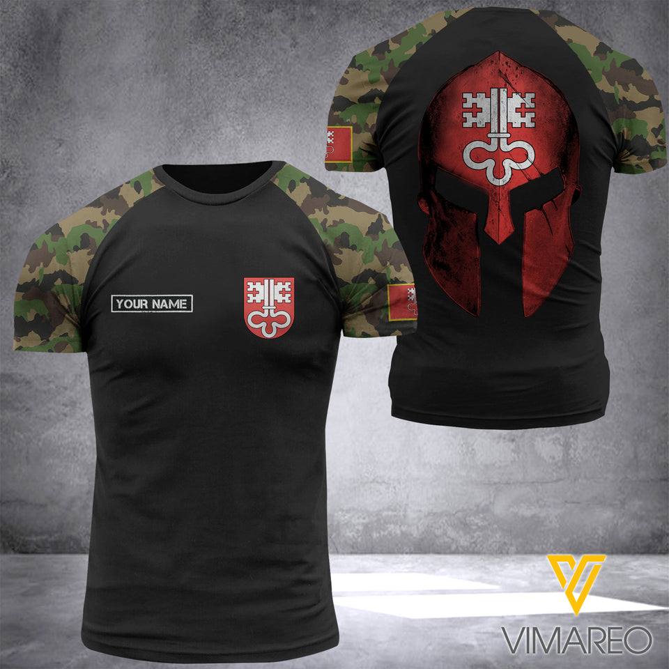 Nidwalden CUSTOMIZE T SHIRT 3D PRINTED spartan