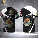 MEXICO V NECK CUSTOMIZE T SHIRT 3D PRINTED TMT