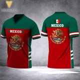MEXICO V NECK T SHIRT 3D PRINTED TMT
