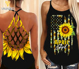 April Girl Criss-Cross Open Back Camisole Tank Top SFTSK