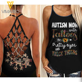 Autism Criss-Cross Open Back Camisole Tank Top AMLTC2