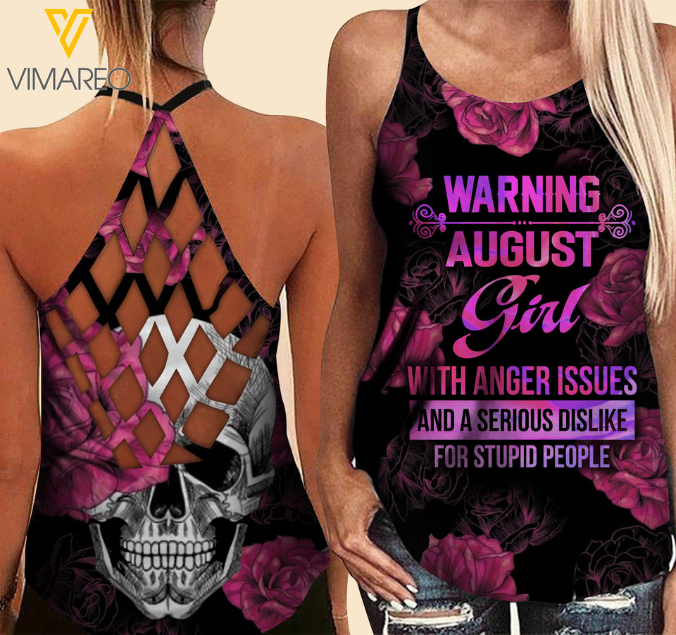 August Girl Criss-Cross Open Back Camisole Tank Top MDEKJR