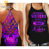 Sisters Criss-Cross Open Back Camisole Tank Top ISUTW