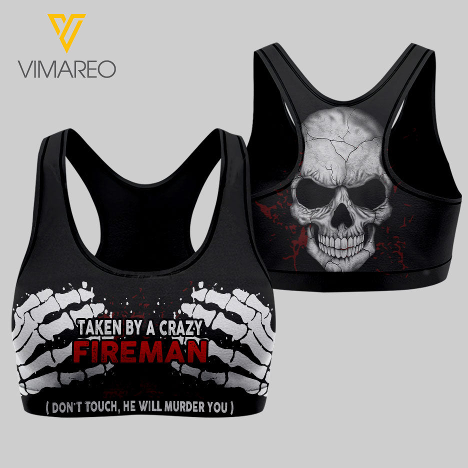 Taken by a crazy Fireman 3D printed Sport bra