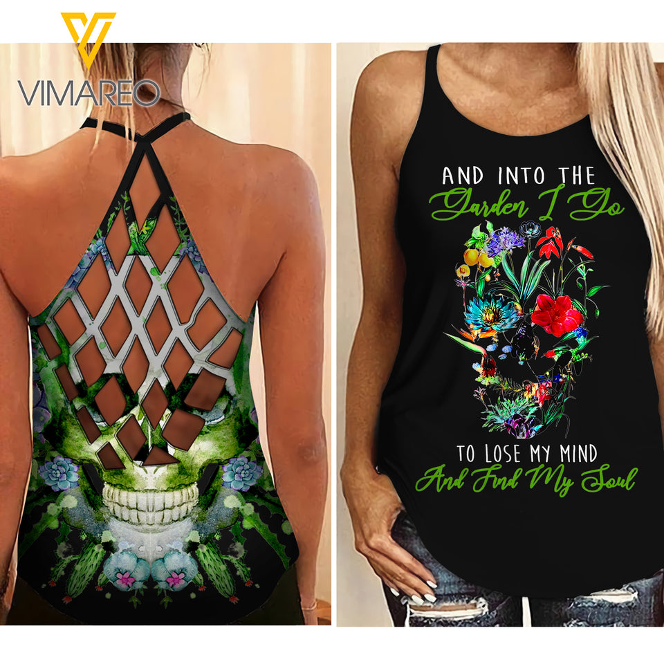 Gardener Criss-Cross Open Back Camisole Tank Top TCGXN2
