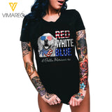 Red White Blue and Golden Dog Tshirt RWBTL