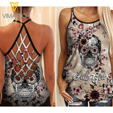 July Girl Criss-Cross Open Back Camisole Tank Top MKLSK