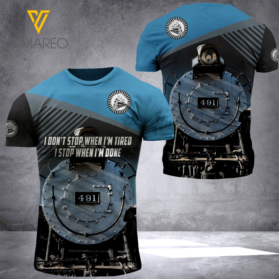 Denver and Rio Grande Western Railroad TSHIRT 3D PRINTED JUE-HQ24