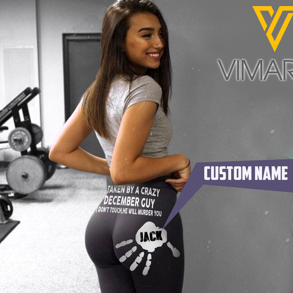 Personalized Taken By A Crazy December Guy Legging SEP-HQ21