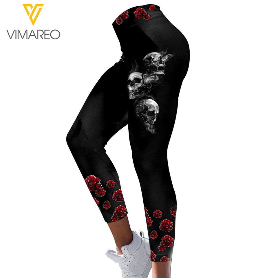 KHMD AUGUST GIRL WITH TATTOOS COMBO TSHIRT + LEGGING 3D PRINTED 3006