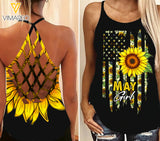 May Girl Criss-Cross Open Back Camisole Tank Top SFTSK