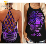 May Girl Criss-Cross Open Back Camisole Tank Top XNVBHE