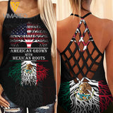 Mexico Criss-Cross Open Back Camisole Tank Top Legging UCHYES3