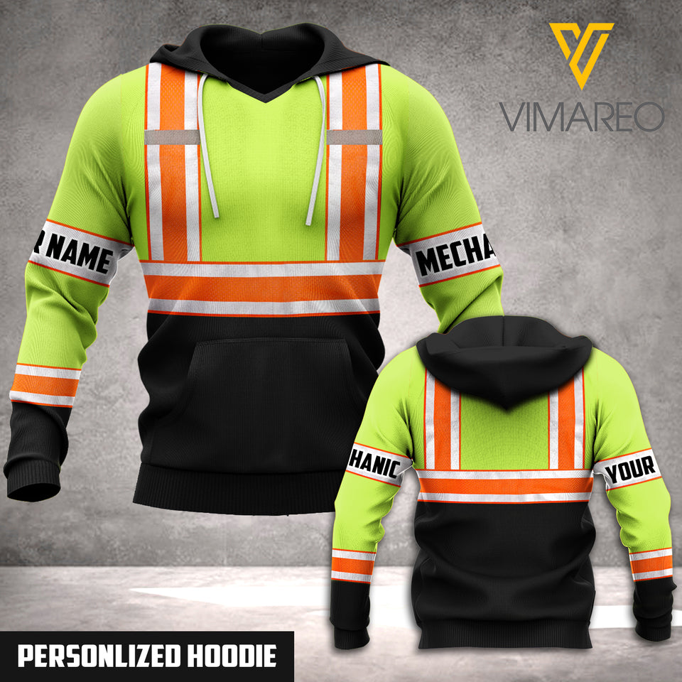 Personalized Mechanic 3D printed hoodie MEU