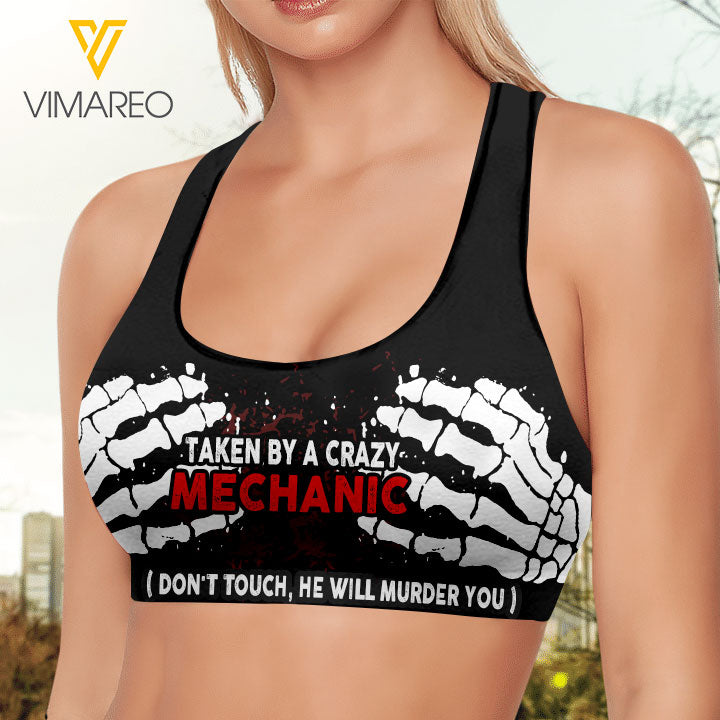 Taken by a crazy Mechanic 3D printed Sport bra