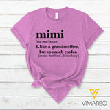 Customized Grandma nickname 3D Printed Shirt MiMi