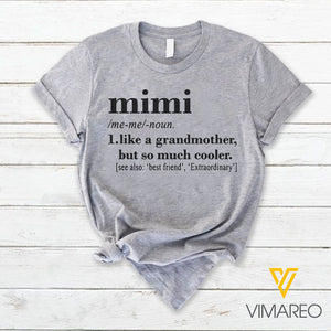 Customized Grandma nickname 3D Printed Shirt MiMi