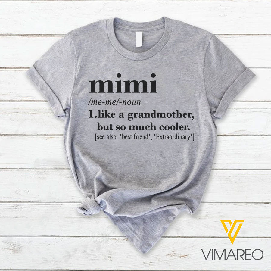 Customized Grandma nickname 3D Printed Shirt MiMi