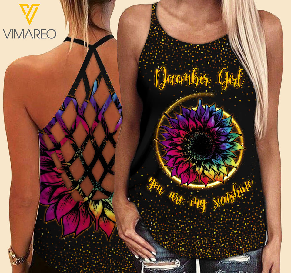 December  Girl Criss-Cross Open Back Camisole Tank Top 1303NGBQ