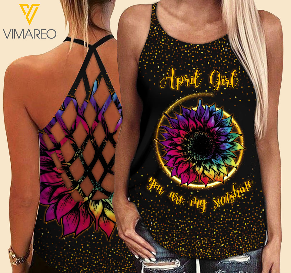VMVH April Girl Criss-Cross Open Back Camisole Tank Top 1103 HVQ