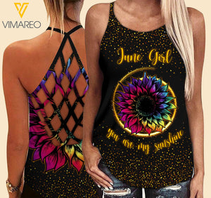 VMVH JUNE Girl Criss-Cross Open Back Camisole Tank Top 1103 HVQ