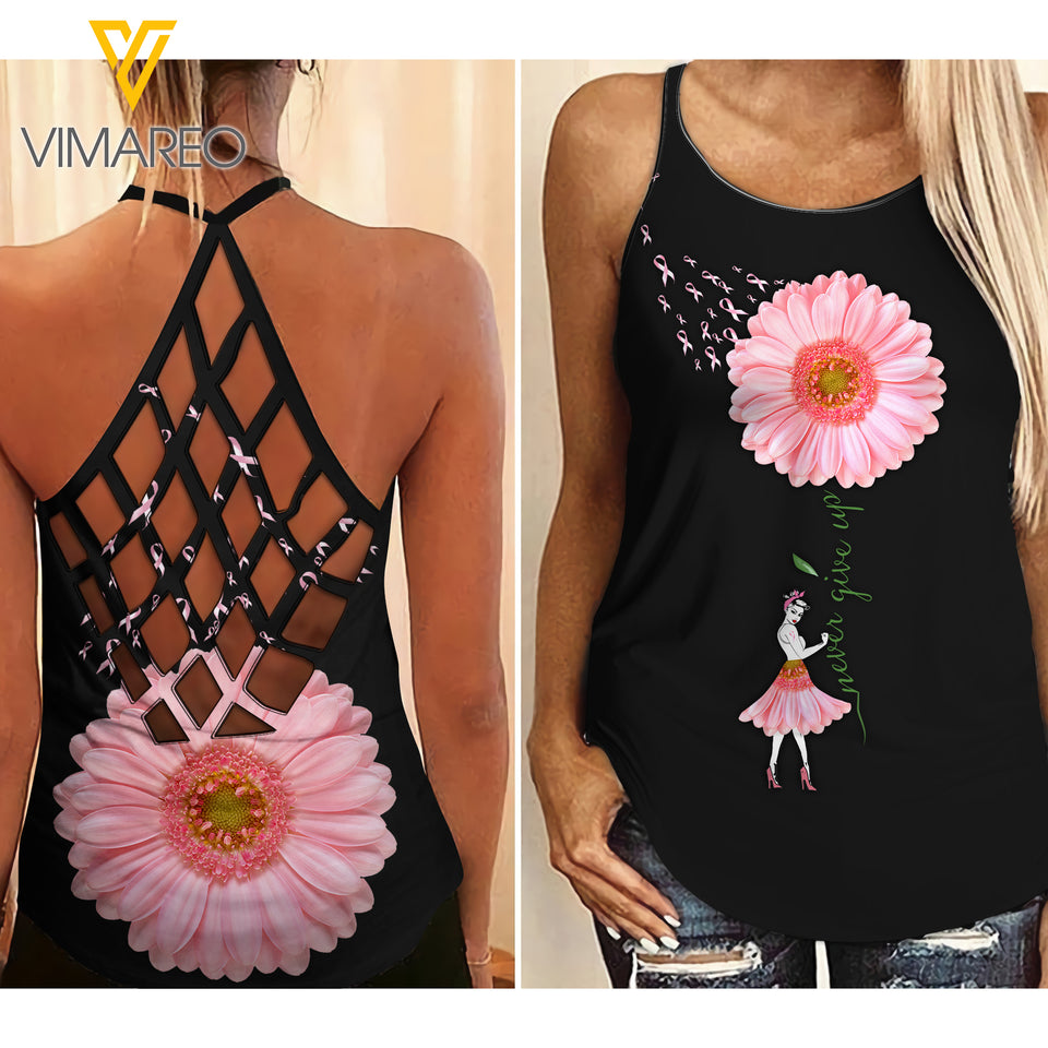 Pink Criss-Cross Open Back Camisole Tank Top CSSJE