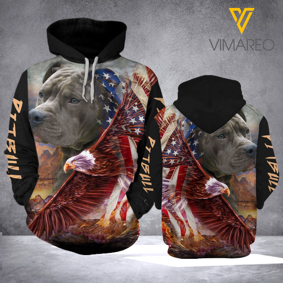 Pit Bull Dog Eagle Hoodie BHSGW