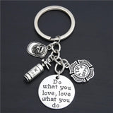 New Fire Extinguisher Flame Keychain Fire Hero Keychain Creative Fireman Gift Fashion Jewelry