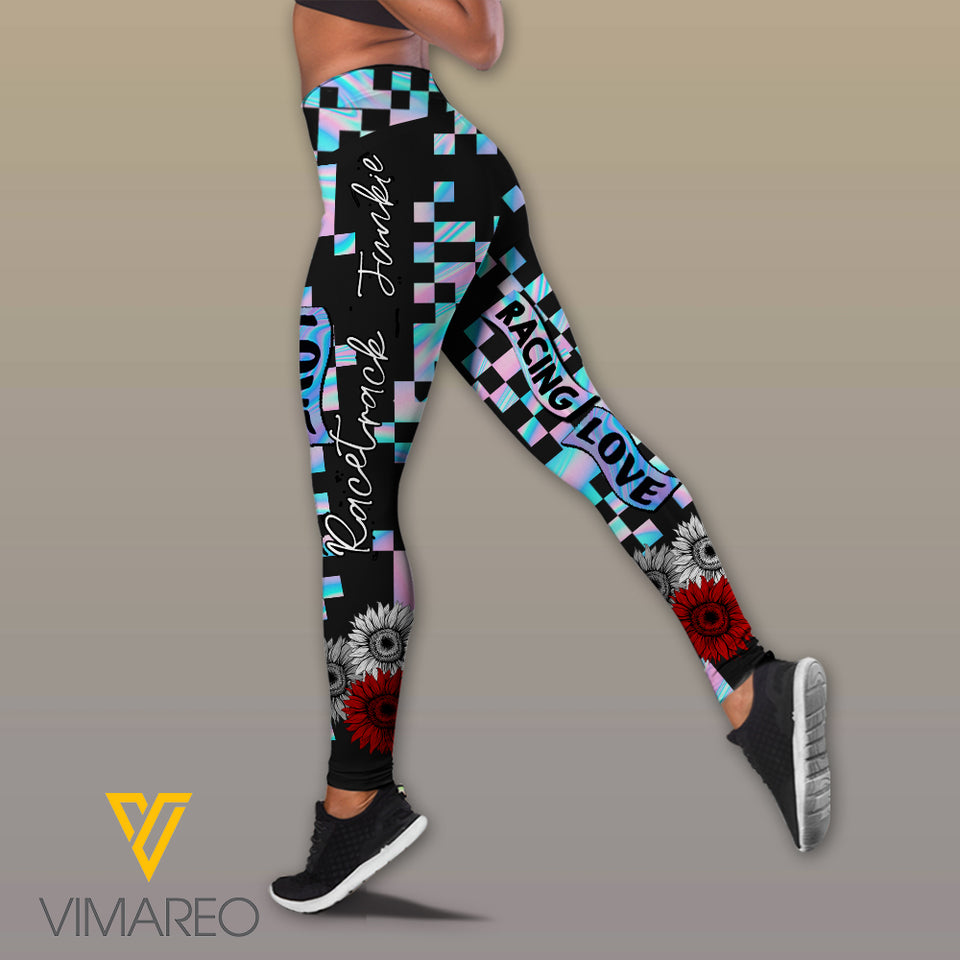 Racing Girl Criss-Cross Open Back Camisole Tank Top Legging MRGCL2