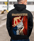 FRANCE réparateur de toiture HOODIE 3D PRINTED AUG-NL24